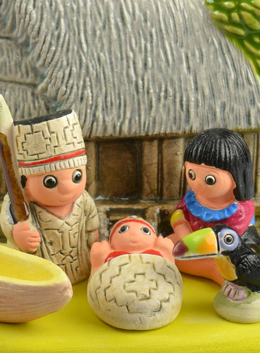 Crèche de Noël du Monde - Nativité Amazonie (pic 3)