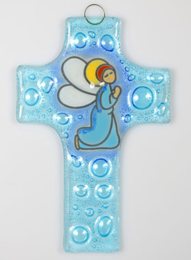Croix Ange en Prière en Verre (pic 1)