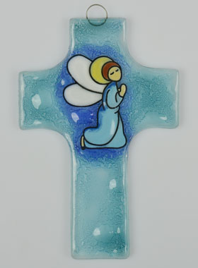 Croix Ange Protecteur en Verre (pic 1)