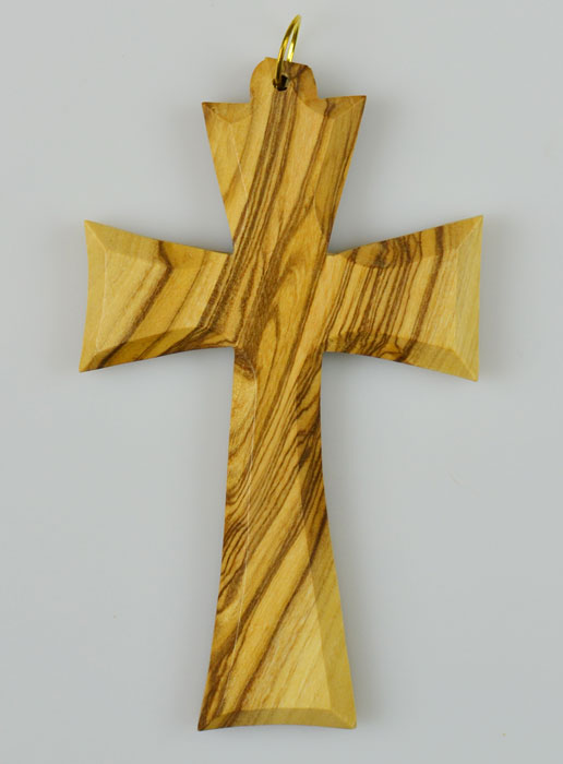 Croix d'Aube de Communion en Bois d'Olivier 8 cm (pic 2)