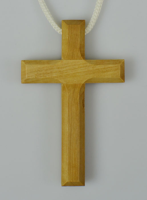Croix d'Aube de Communion en Bois d'Olivier avec Cordon (pic 2)