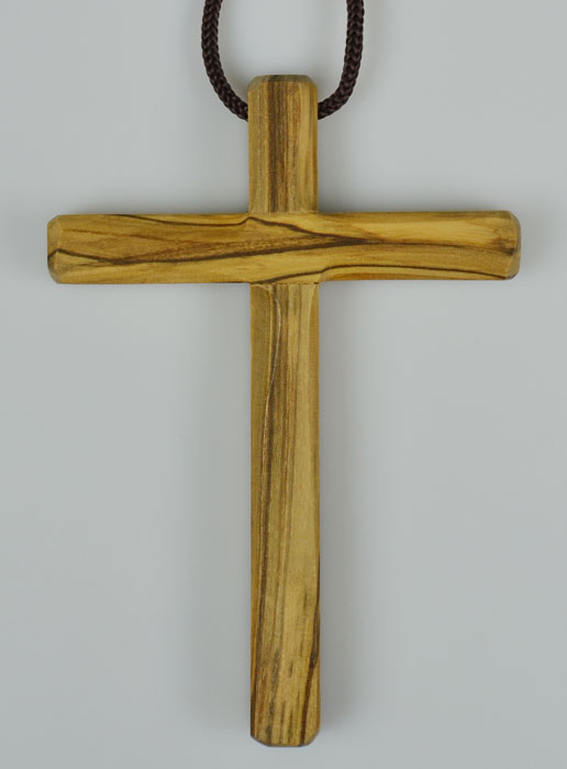 Croix d'Aube de Première Communion en Bois d'Olivier (pic 2)