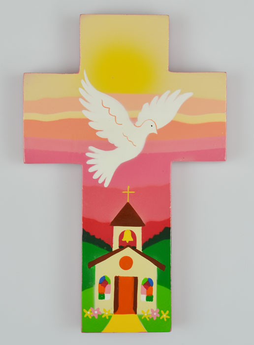 Croix de Communion Rose - Fille (pic 2)