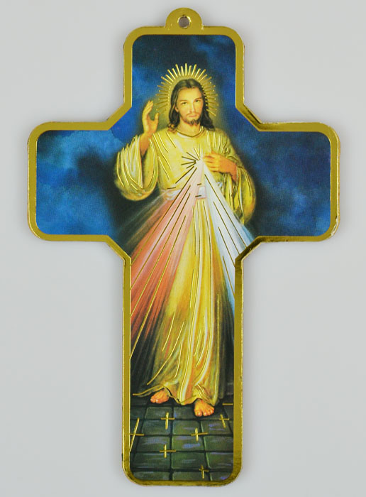 Croix de la Miséricorde Divine de Sainte Faustine - 12 cm (pic 2)