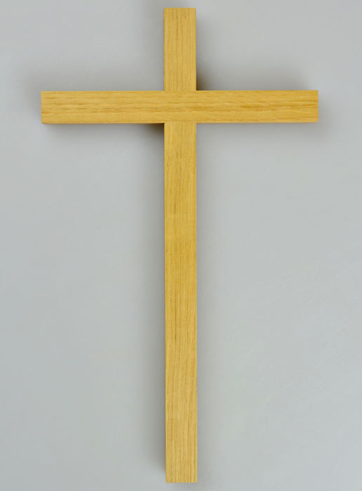 Croix en Bois Clair Artisanale - 18 cm (pic 2)