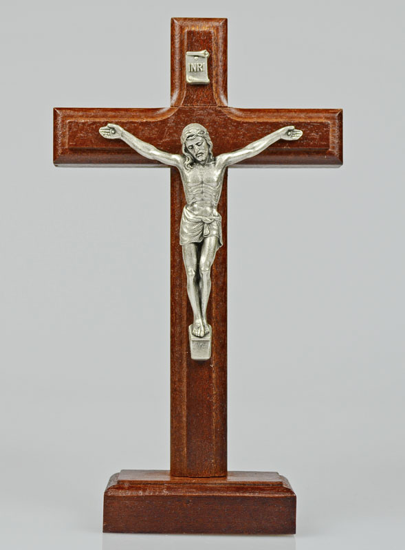Crucifix en Bois d'Hêtre sur Socle (pic 2)