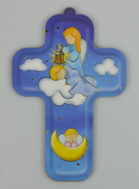Croix en Bois Enfant - Ange Gardien Protecteur (pic 1)