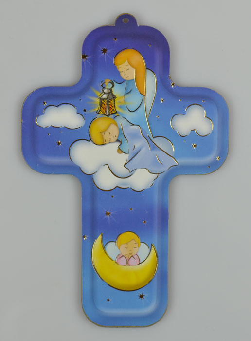 Croix en Bois Enfant - Ange Gardien Protecteur (pic 2)