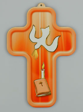 Croix en Bois Enfant Colombe de l'Esprit Saint (pic 1)