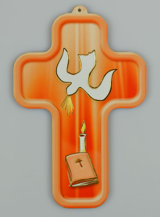 Croix en Bois Enfant Colombe de l'Esprit Saint (pic 2)