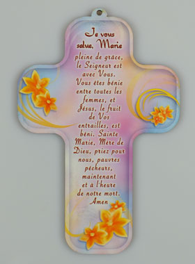 Croix Enfant avec Prière Je vous salue Marie (pic 1)