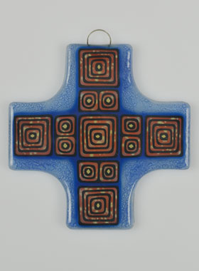 Croix en Verre Motif Moderne - Cadeau de Communion (pic 1)