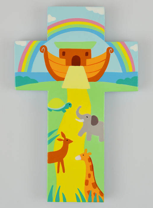 Croix Enfant en Bois L'Arche de Noé - 12 cm (pic 2)