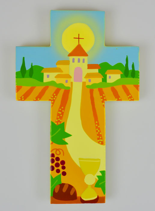 Croix Enfant en Bois Ma Première Communion - 15 cm (pic 2)