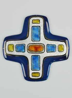 Croix Mosaique Carrée en Emaux du Liban (pic 1)