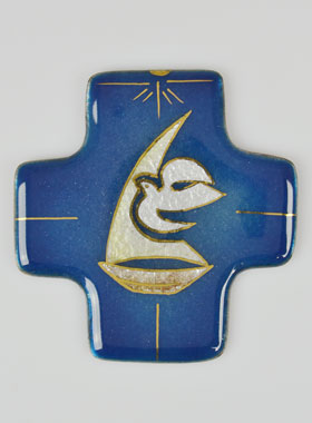 Croix Saint Esprit Carrée en Emaux du Liban (pic 1)