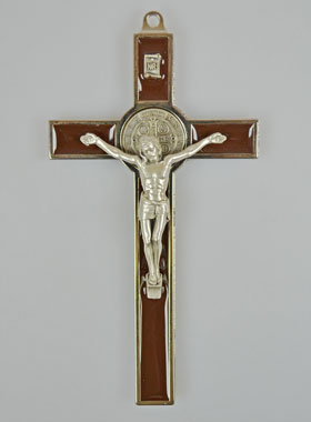Crucifix Croix de Saint Benoit - Métal Marron (pic 1)