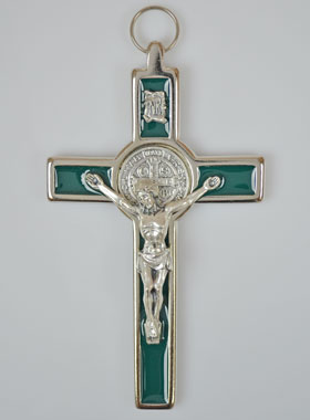 Croix de Saint Benoit - Métal Vert (pic 1)