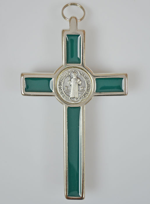 Croix de Saint Benoit - Métal Vert (pic 3)