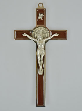 Crucifix Croix de Saint Benoit 20cm - Métal Marron (pic 1)