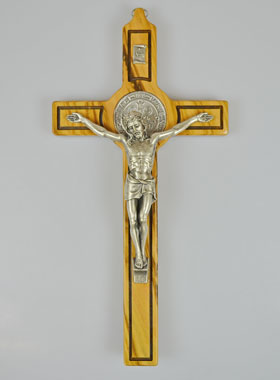 Croix de Saint Benoit en Bois - 30cm (pic 1)