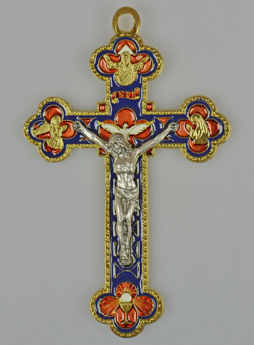 Crucifix Vitrail de la Sainte Trinité - 13 cm (pic 2)