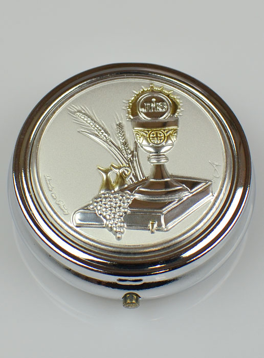Pilulier Sainte Eucharistie Pain de Vie - Boîte et Médaille en Argent (pic 2)