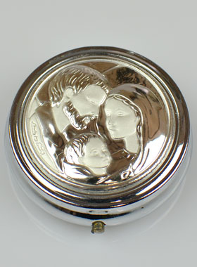 Pilulier Sainte Famille de Nazareth - Boîte et Médaille en Argent (pic 1)