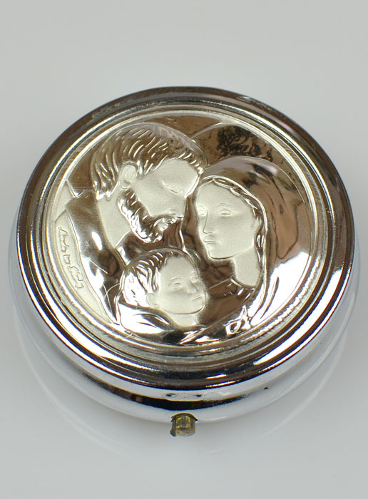 Pilulier Sainte Famille de Nazareth - Boîte et Médaille en Argent (pic 2)