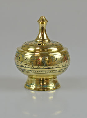 Encensoir d'Eglise - Brûle-encens Sculpté - 8cm (pic 1)