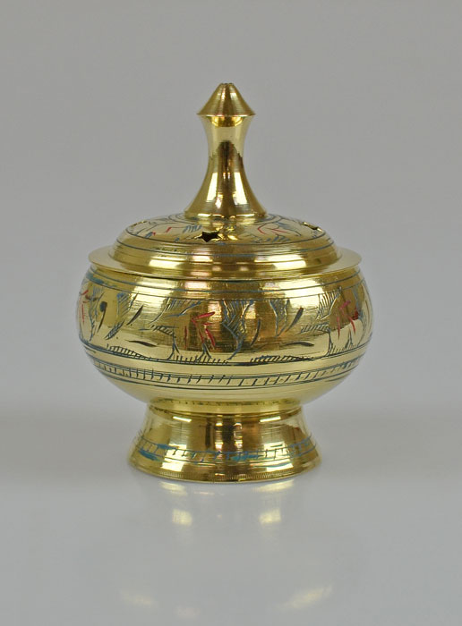 Encensoir d'Eglise - Brûle-encens Sculpté - 8cm (pic 2)