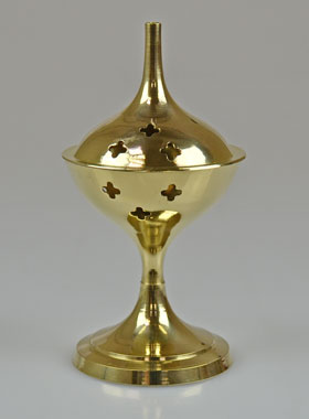 Encensoir d'Eglise - Brûle-encens sur Socle - 16cm (pic 1)