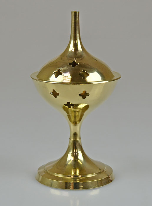 Encensoir d'Eglise - Brûle-encens sur Socle - 16cm (pic 2)