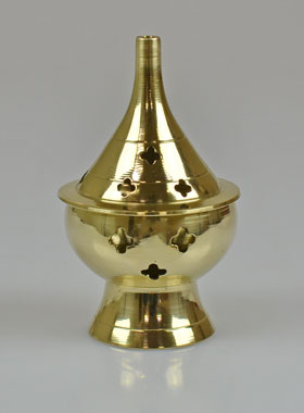 Encensoir d'Eglise - Brûle-encens sur Socle - 9cm (pic 1)