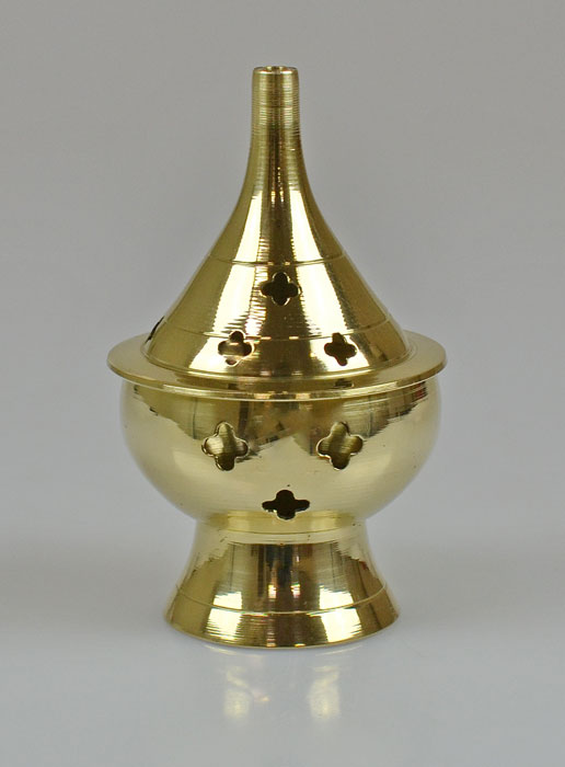Encensoir d'Eglise - Brûle-encens sur Socle - 9cm (pic 2)