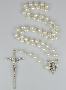 Grand Chapelet en Perles de Nacre - 80 cm (pic 1)