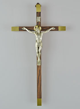 Grand Crucifix en Bois d'Olivier et Christ (pic 1)