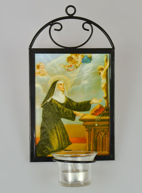 Icône Bougeoir Sainte Rita de Cascia - 18 cm (pic 1)