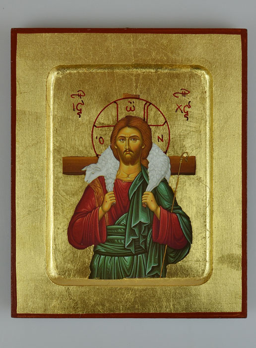 Icône Byzantine de Jésus-Christ Bon Pasteur - 17 cm (pic 2)
