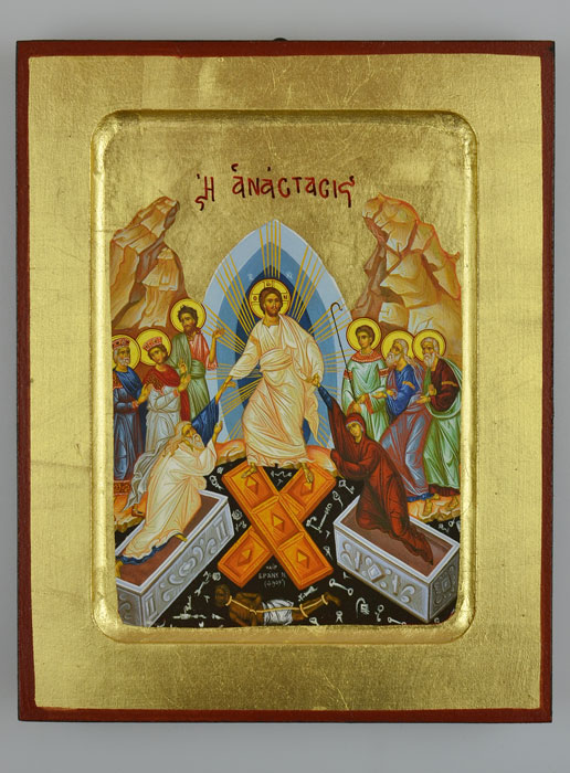 Icône Byzantine de la Résurrection du Christ - 17 cm (pic 2)