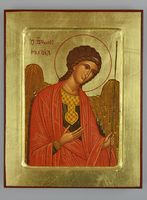 Icône Byzantine Grecque Saint Michel Archange - 22 cm (pic 2)