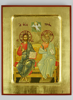Icône Byzantine Grecque Sainte Trinité (pic 1)