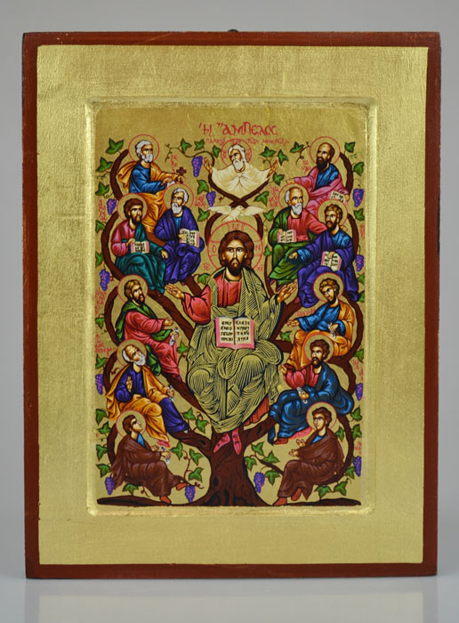 Icône Byzantine Jésus-Christ Arbre Vie - 25 cm (pic 2)