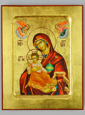 Icône Byzantine Notre Dame des Miracles - 17 cm (pic 1)
