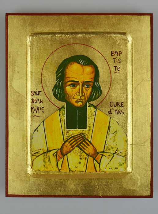Icône Byzantine Saint Curé d'Ars - Jean-Marie Vianney - 18 cm (pic 2)