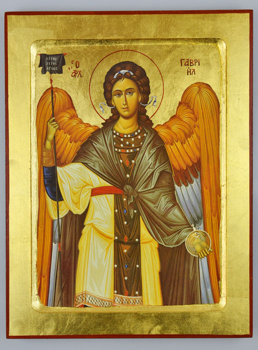 Icône Byzantine Saint Gabriel Archange - 30 cm (pic 2)