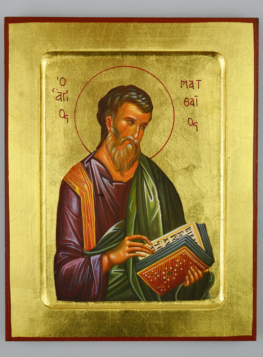 Icône Byzantine Saint Matthieu - 22 cm (pic 2)