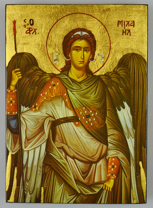 Icône Byzantine Saint Michel Archange Gris - 12 cm (pic 2)