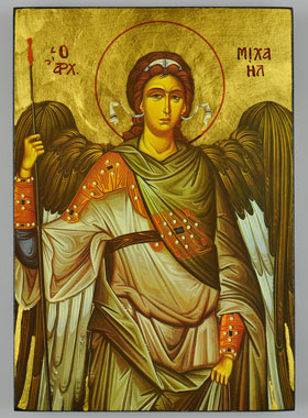 Icône Byzantine Saint Michel Archange Gris - 20 cm (pic 1)