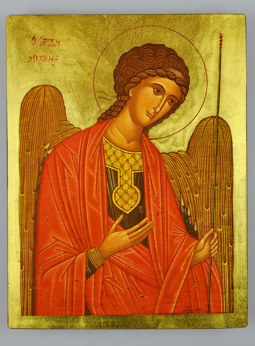 Icône Byzantine Saint Michel Archange Rouge - 25 cm (pic 2)